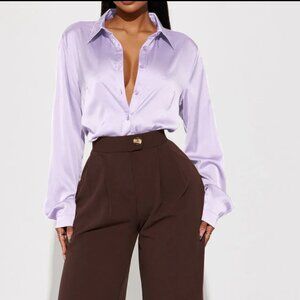 Button Down Top - Lavender